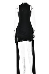 Anji High Neck Criss Cross Mini Dress | Dress In Beauty