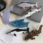 umbo Ocean Predator Acetate Hair Claw Clip - 5.9 Inch Extra Large Clip for Thick Hair - TEVQA