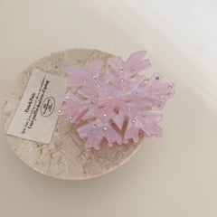 3.2 Inch Rhinestone Snowflake Acetate Hair Claw