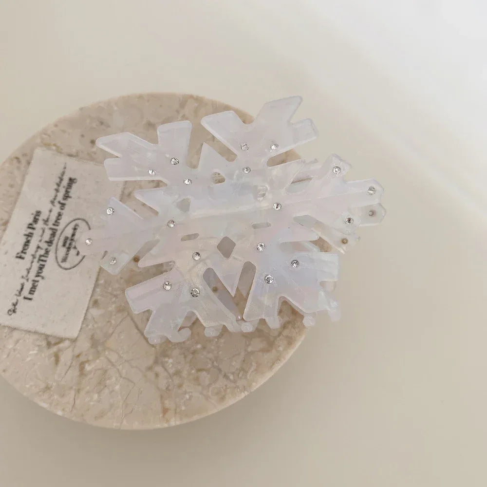 Rhinestone Snowflake Hair Claw - View 6 | TEVQA
