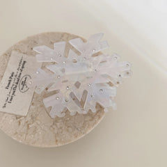 3.2 Inch Rhinestone Snowflake Acetate Hair Claw