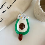 Large 4 Inch Acetate Hair Claw Clip with Summer Fruit Designs - View 7 | TEVQA