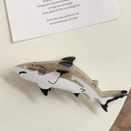 umbo Ocean Predator Acetate Hair Claw Clip - 5.9 Inch Extra Large Clip for Thick Hair - TEVQA