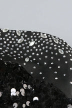 One Shoulder Sequin Lace Gown - View 10 | TEVQA