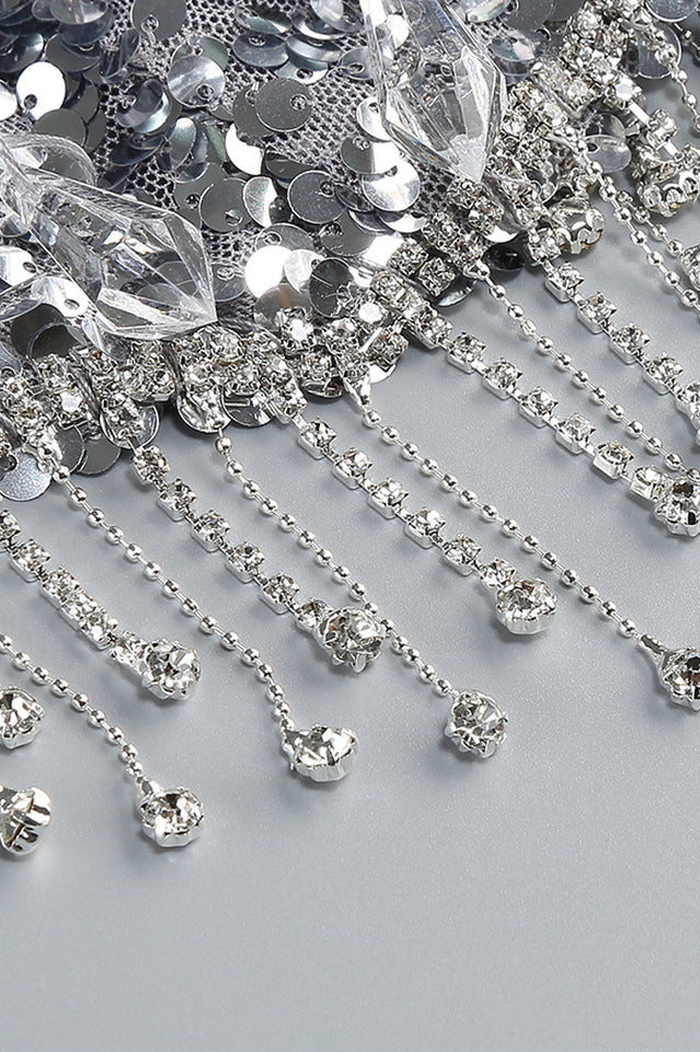 Crystal Sequin Two Piece Maxi Dress | Dress In Beauty