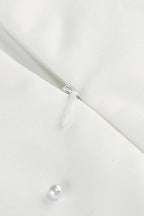 Pearl Embellished Strapless Evening Gown - View 9 | TEVQA