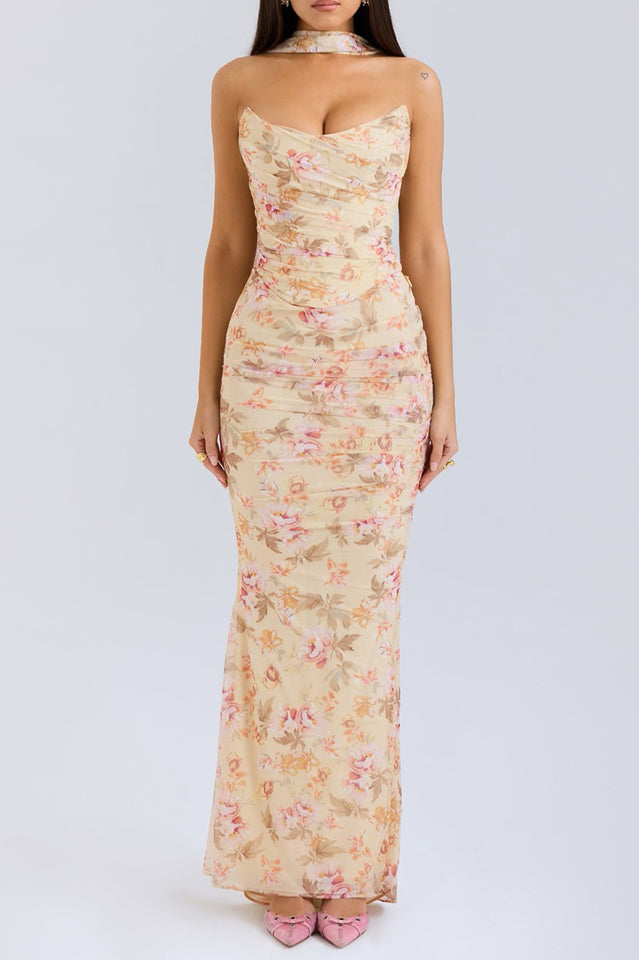 Hallie Corset With Neck Scarf + Skirt Set | Dress In Beauty