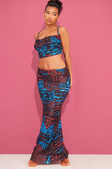 Plisse Strappy Cow Neck Top + Skirt Set | Dress In Beauty