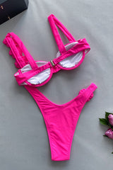 Push Up Flower Decoration Bikini Set | Dress In Beauty