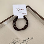 Thin seamless hair elastics in neutral colors - View 8 | TEVQA