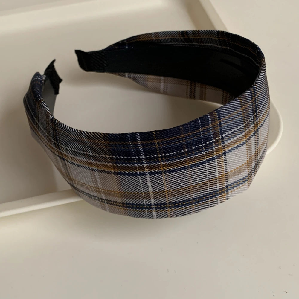 Classic Wide Fabric Headband - 2.4 Inch Lightweight Blue Styles