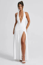 Elegant halter maxi dress - View 8 | TEVQA