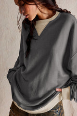 Contrast Dropped Shoulder Sweatshirt | Dress In Beauty