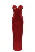 Lorelei Brown Sequin Maxi Dress with Floral Detail - View 27 | TEVQA