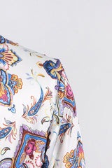 Paisley Print V-Neck Mini Dress With Belt | Dress In Beauty