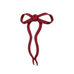 Cute Acetate Bow French Hair Pin - 4 Inch Wavy U-Shaped