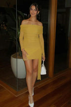 Yasmin Off Shoulder Mini Dress - TEVQA