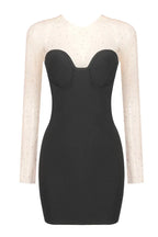 Aarohi Crystal Mesh Mini Dress - TEVQA