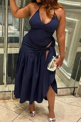 V-Neck Bodysuit Wrap Skirt Set | Dress In Beauty