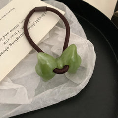 Dainty Jelly Bow Acrylic Hair Tie - 1.4 Inch Y2K Style