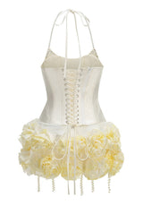 Halter Floral Corset Two Piece Dress | Dress In Beauty