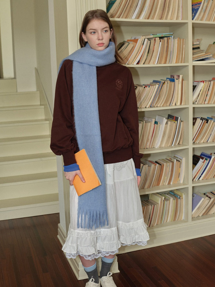 Alpaca Mohair Blend Scarf - View 6 | TEVQA