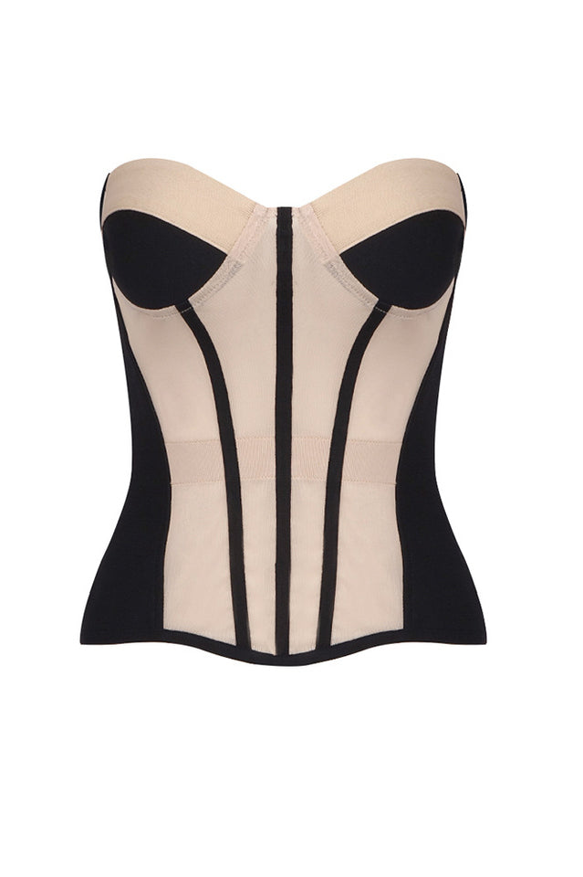 Paityn Black Bandage Bustier Set | Dress In Beauty