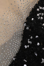 Sequin Feather Gown - View 7 | TEVQA