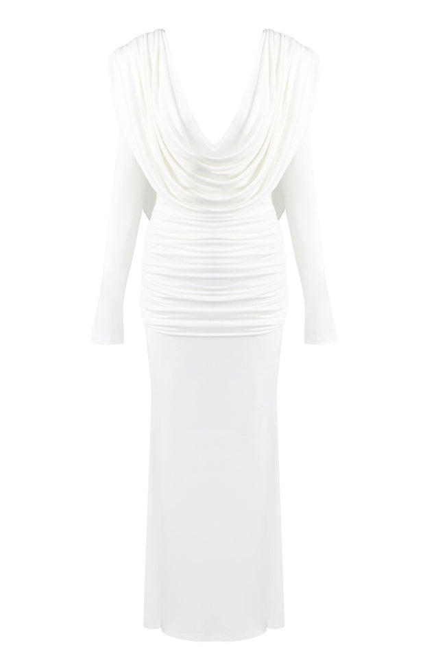 Draped Cowl Neck Maxi Dress | Dress In Beauty