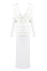 Draped Cowl Neck Maxi Dress | Dress In Beauty