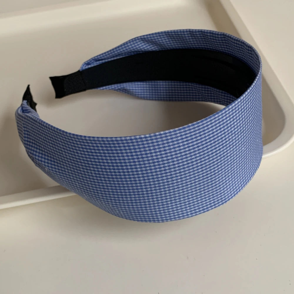 Classic Wide Fabric Headband - 2.4 Inch Lightweight Blue Styles