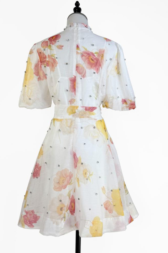 Caroline Floral Print Mini Dress