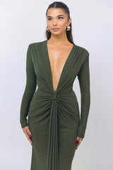 Deep V Neck Long Dress | Dress In Beauty