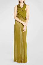 Ruched Maxi Dress with Headscarf - View 18 | TEVQA