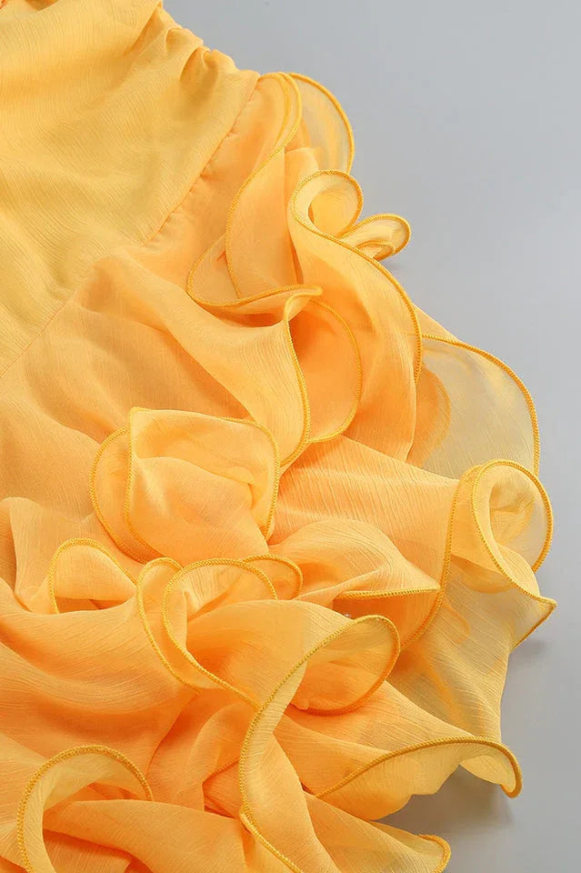 Strapless Gown with Cutout Waist - View 9 | TEVQA