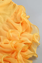 Strapless Gown with Cutout Waist - View 9 | TEVQA