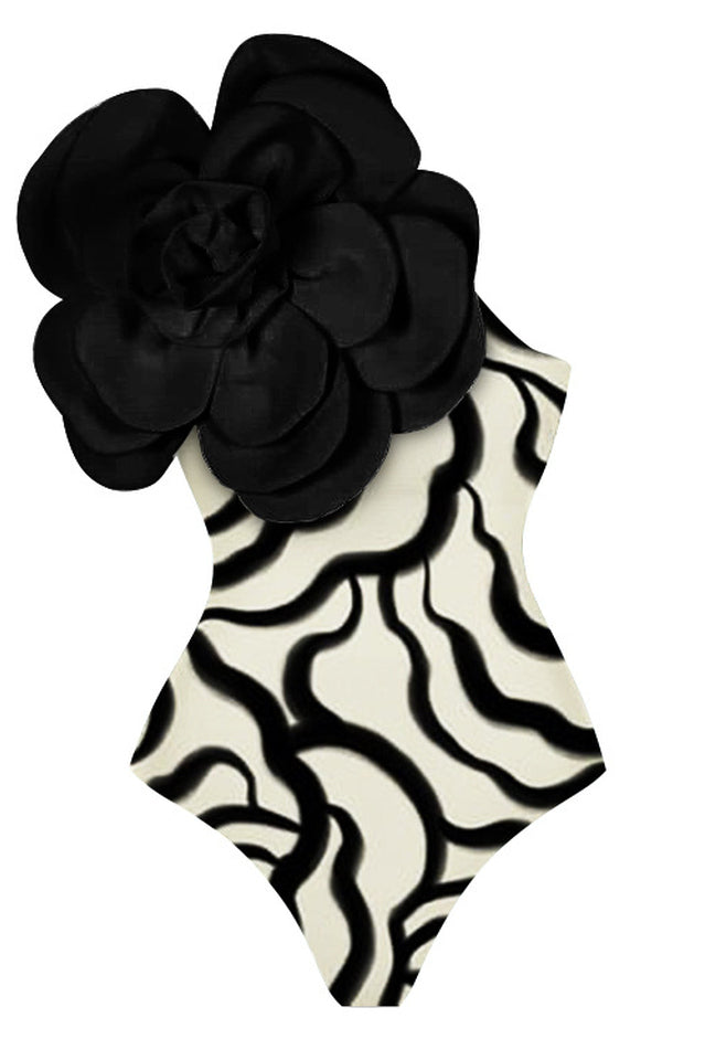 Exaggerated 3D Flower One Piece Swimsuit | Dress In Beauty