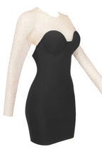 Aarohi Crystal Mesh Mini Dress - TEVQA
