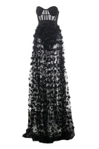 Strapless Flower Applique Ball Gown - View 12 | TEVQA