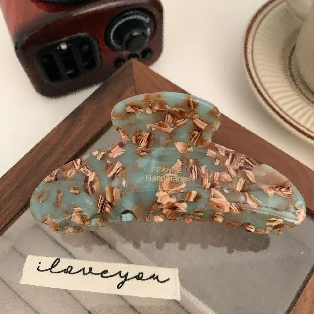 Large Acetate Hair Claw Clip - View 9 | TEVQA