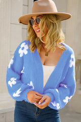 Cuteness Flowers Fuzzy Knit Cardigan | Dress In Beauty