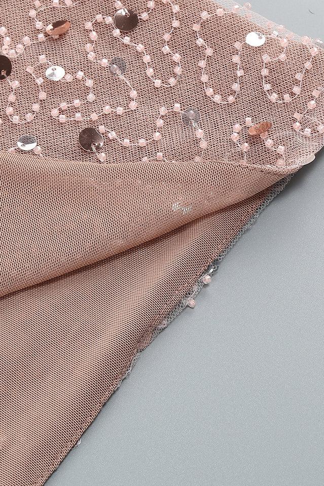 Beaded Sequin Gown - View 11 | TEVQA