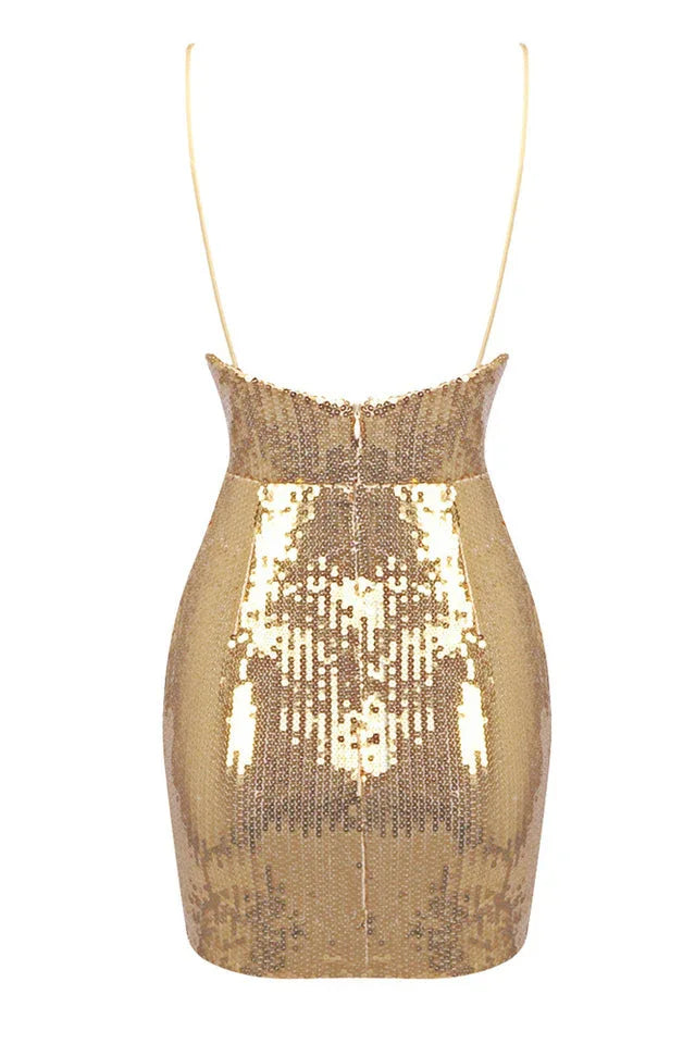 Draped Sequined Tulle Mini Dress - View 13 | TEVQA