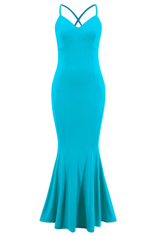 Crisscross Spaghetti Strap Fishtail Dress | Dress In Beauty