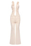 Vissarion 3D Flower Pleat Jumpsuit - TEVQA
