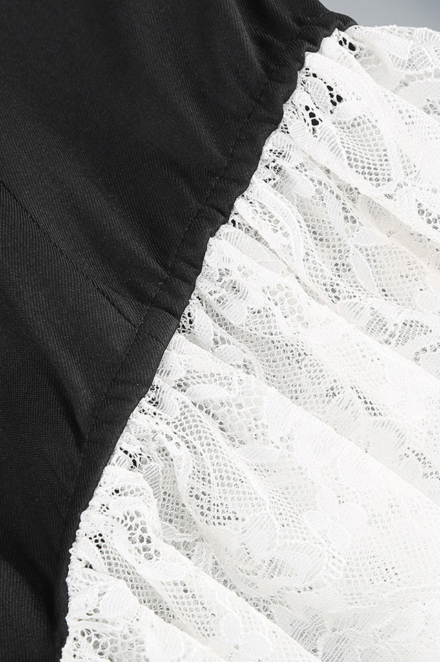 V Neck Lace Embellished Blazer | Dress In Beauty