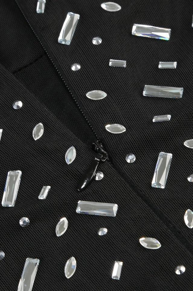Sequined mesh midi dress - View 9 | TEVQA