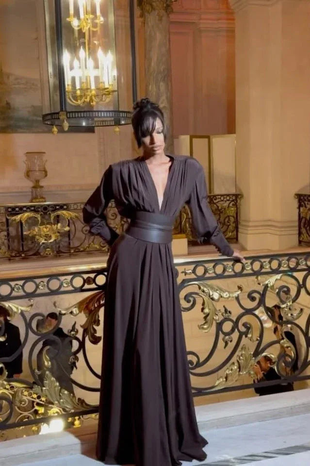 Rosey Tan Maxi Dress - View 9 | TEVQA