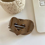 Polka Dot Heart Hair Claw Clip - View 9 | TEVQA