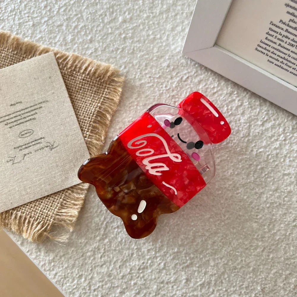 Jumbo 5 Inch Acetate Cola Bottle Hair Claw Clip - View 6 | TEVQA